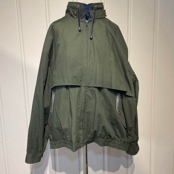 London Fog Other - VTG London Fog Mens XL Regular Green Jacket Coat Rain Wind Bomber Casual 90's